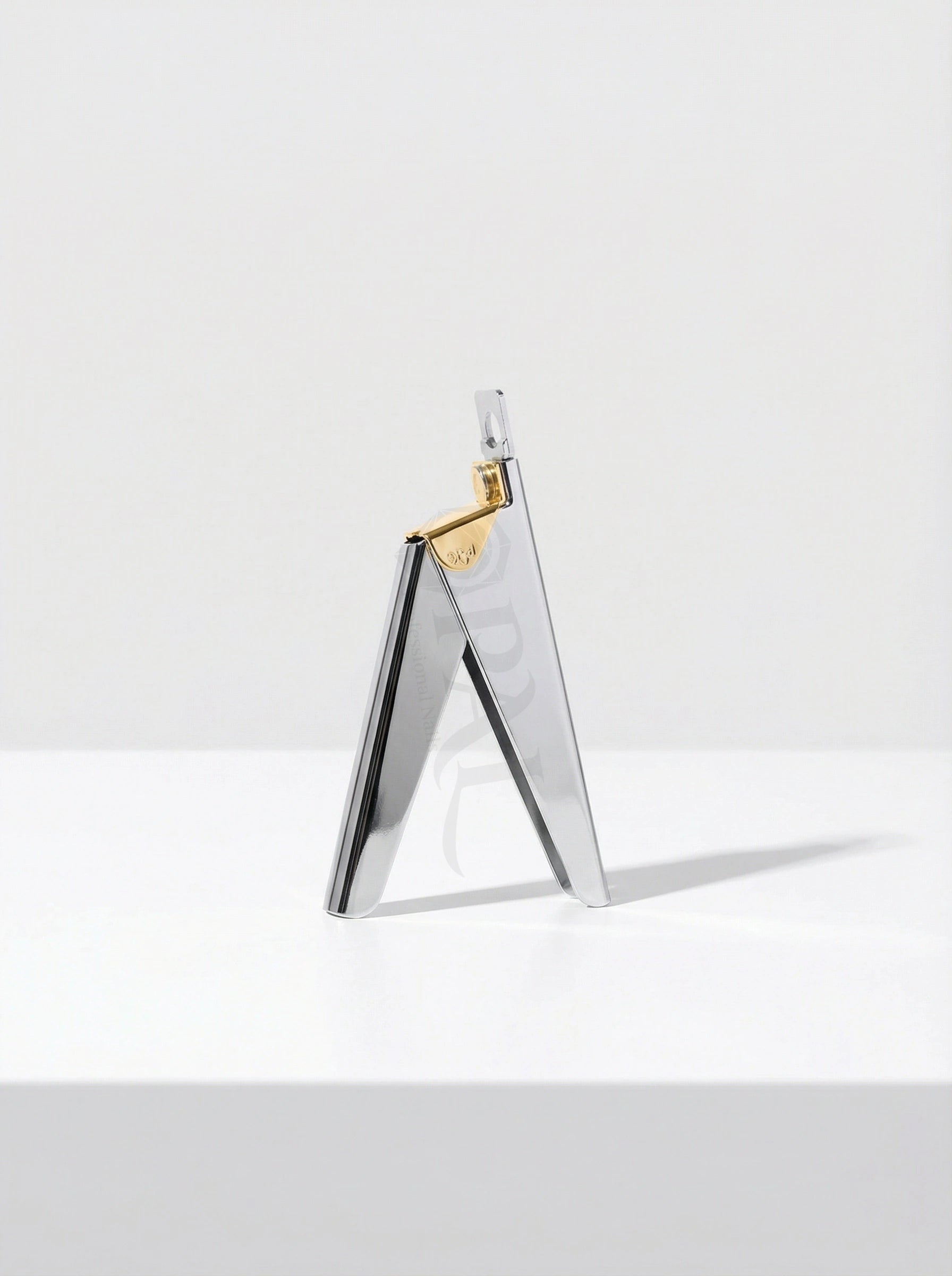 OPAL Professional stainless steel nail extension clipper with gold accent hinge for cutting acrylic gel nail tips