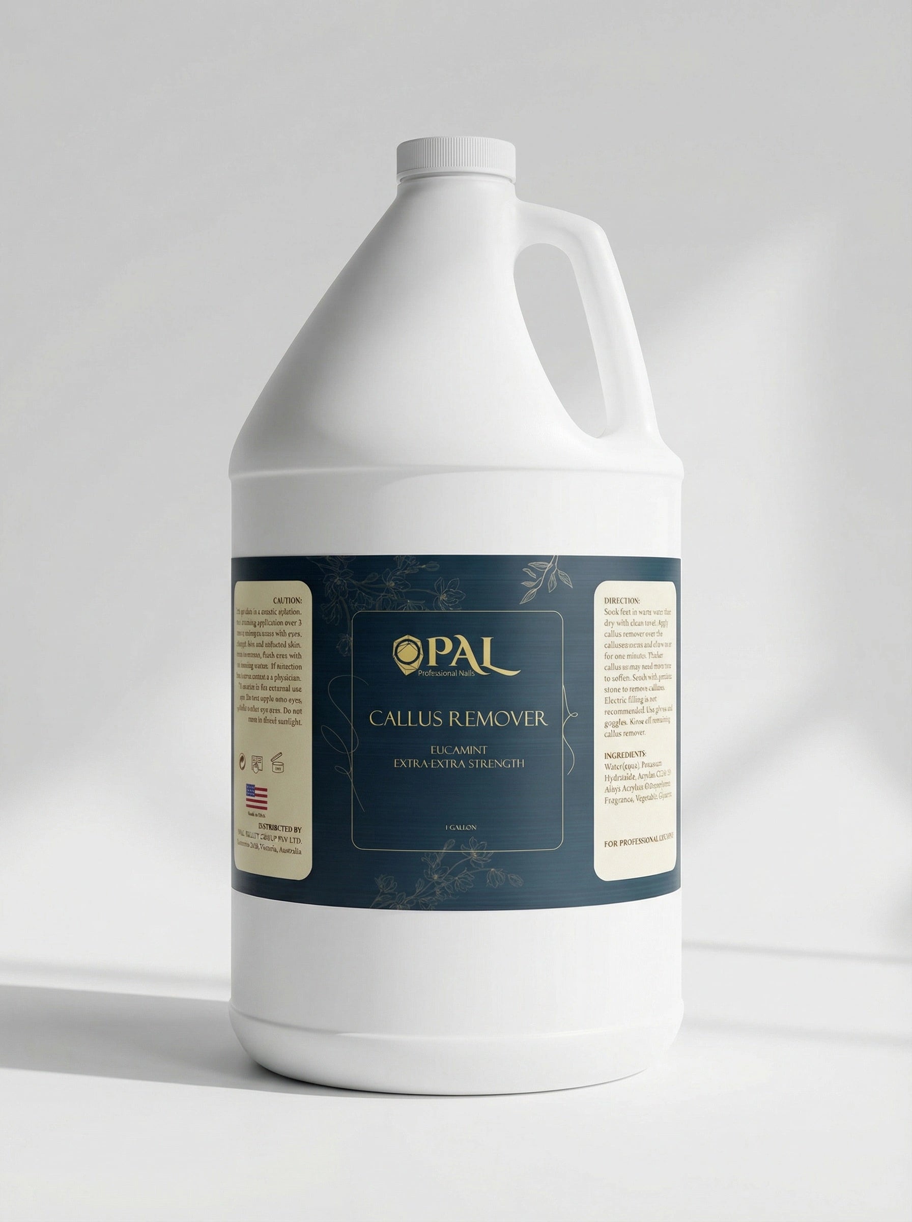 OPAL professional callus remover ucamint extra strength 1 gallon jug for pedicure services salon size made in USA