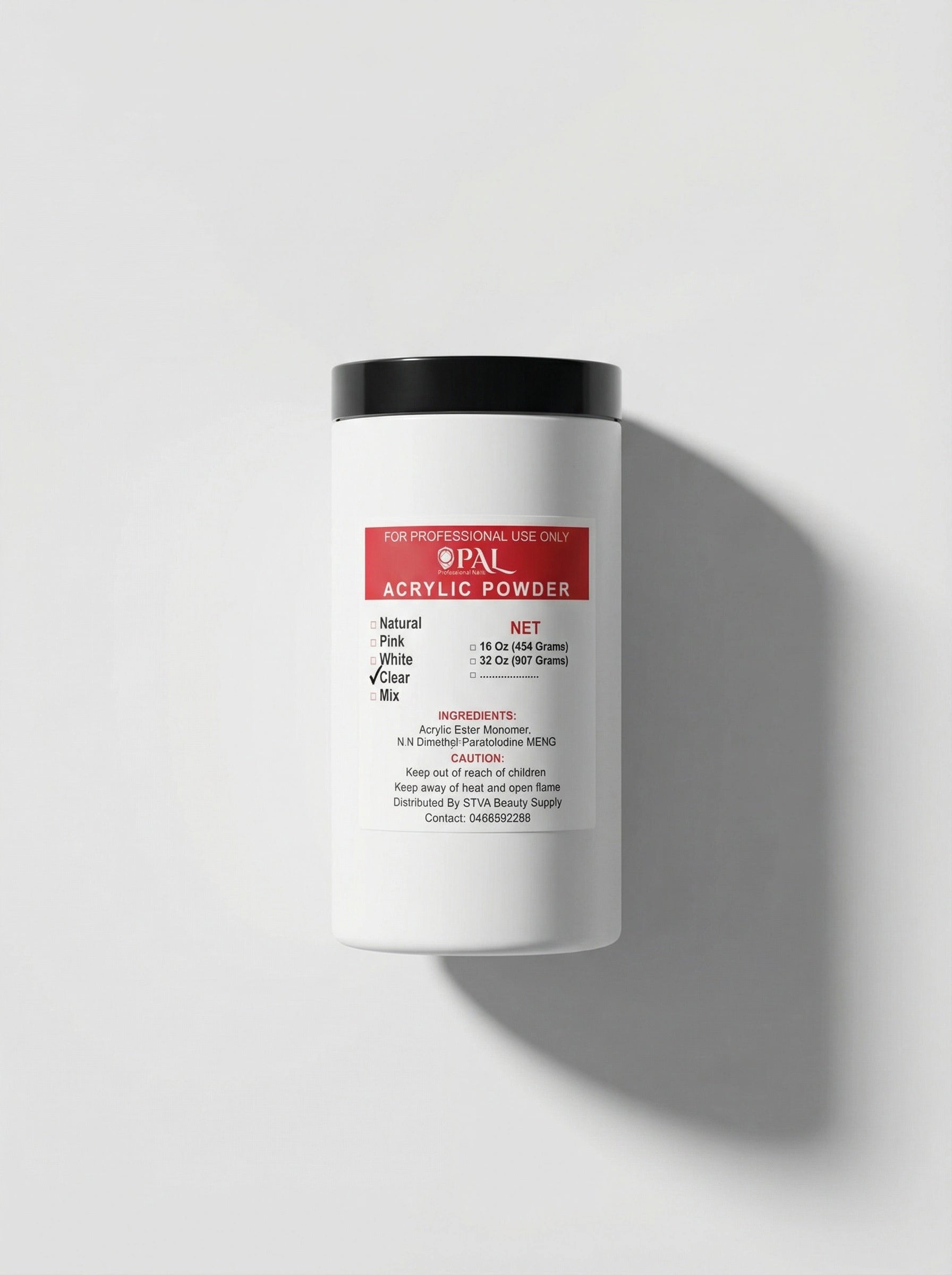 OPAL Professional Acrylic Powder - Premium Polymer for Professional Acrylic Nail Systems