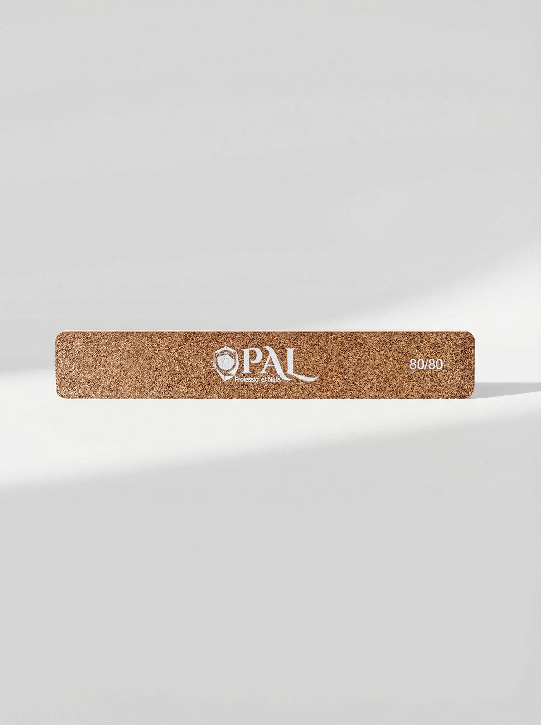 OPAL professional square nail file 80 grit rose gold washable double sided for acrylic gel enhancements