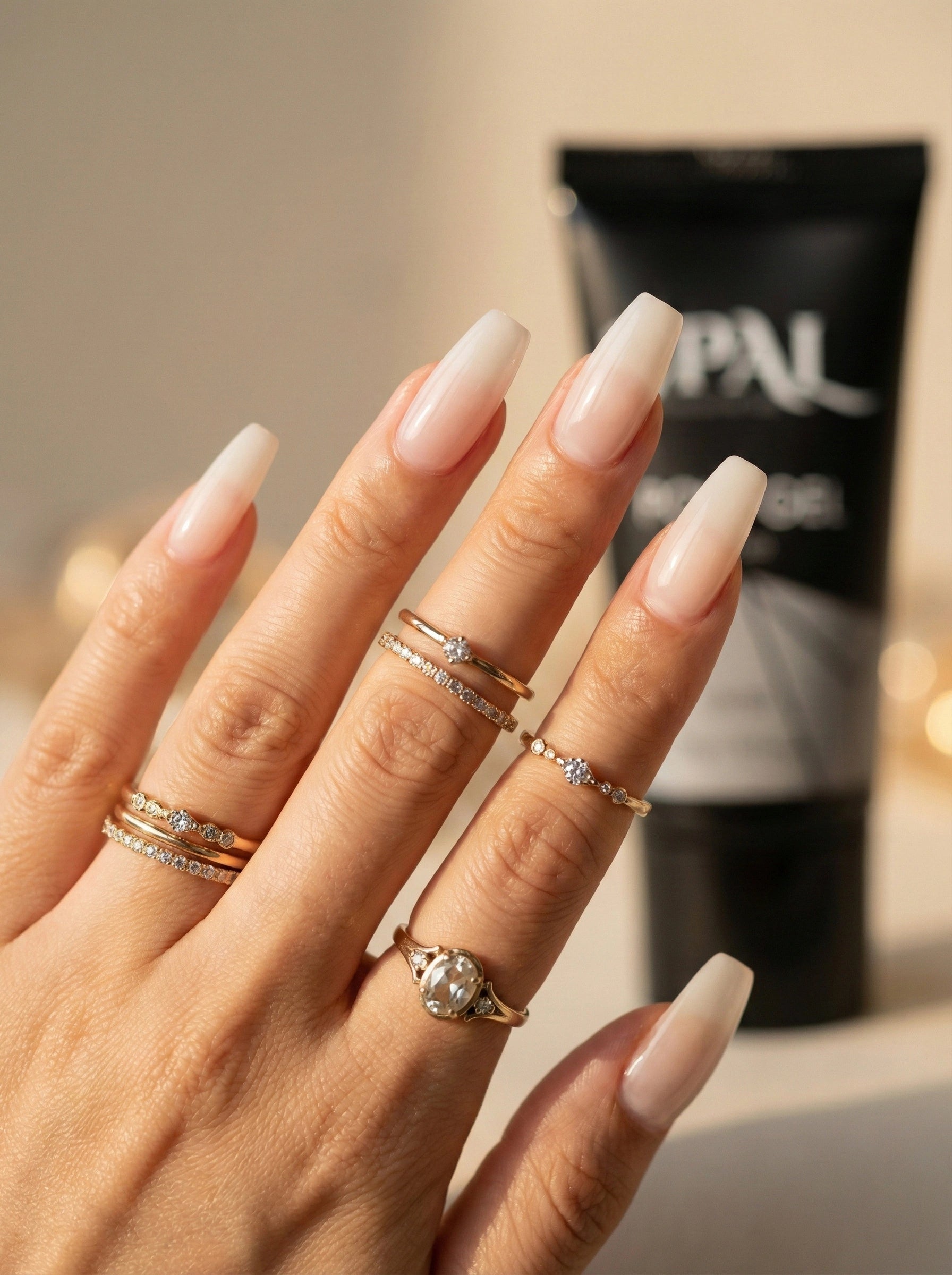OPAL Professional Poly Gel - Off White 30g (1.0 fl oz) | UV/LED Builder Gel